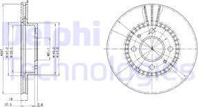 Delphi BG3134 - Bremžu diski www.autospares.lv