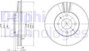 Delphi BG3124 - Bremžu diski www.autospares.lv