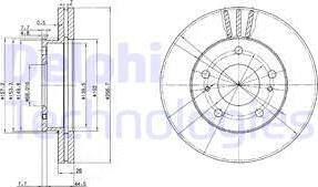 Delphi BG3127 - Bremžu diski www.autospares.lv