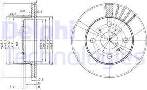 Delphi BG3173 - Bremžu diski autospares.lv