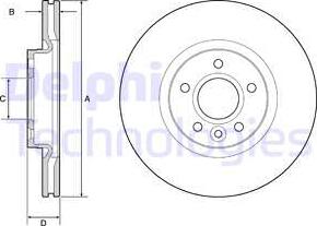 Delphi BG3895C-18B1 - Bremžu diski autospares.lv