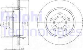 Delphi BG3896-C - Brake Disc www.autospares.lv