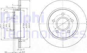 Delphi BG3896 - Тормозной диск www.autospares.lv