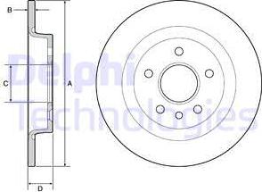 Delphi BG3897 - Тормозной диск www.autospares.lv