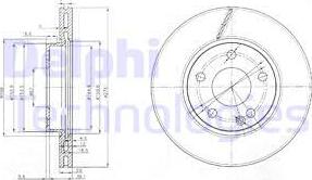 Delphi BG3845 - Bremžu diski www.autospares.lv