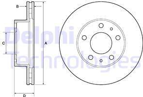 Delphi BG3841 - Тормозной диск www.autospares.lv