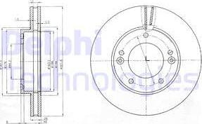 Delphi BG3858 - Bremžu diski www.autospares.lv