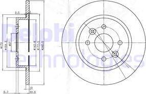 Delphi BG3804 - Bremžu diski www.autospares.lv