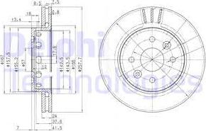 Delphi BG3803 - Bremžu diski www.autospares.lv