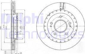 Delphi BG3814 - Bremžu diski www.autospares.lv