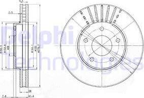 Delphi BG3816C - Bremžu diski autospares.lv