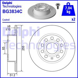 Delphi BG3834C - Bremžu diski autospares.lv