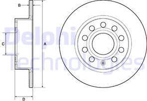 Delphi BG3834 - Brake Disc www.autospares.lv