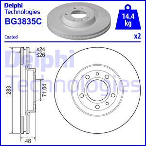 Delphi BG3835C - Brake Disc www.autospares.lv