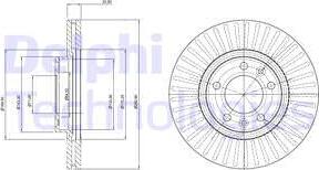 Delphi BG3835 - Brake Disc www.autospares.lv