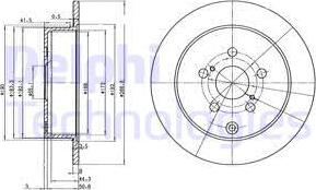 Delphi BG3822 - Bremžu diski www.autospares.lv