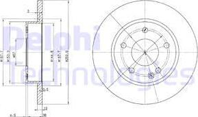 Delphi BG3394 - Brake Disc www.autospares.lv