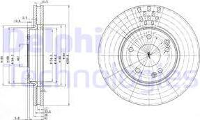 Delphi BG3396C - Bremžu diski www.autospares.lv