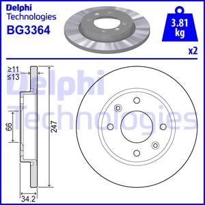 Delphi BG3364 - Bremžu diski www.autospares.lv