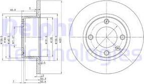 Delphi BG3367 - Bremžu diski www.autospares.lv