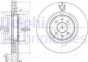 Delphi BG3387 - Bremžu diski www.autospares.lv