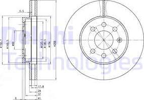 Delphi BG3334 - Тормозной диск www.autospares.lv