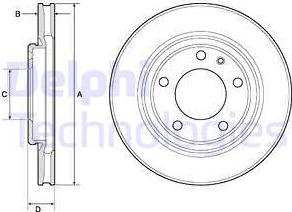 Delphi BG3204 - Bremžu diski www.autospares.lv