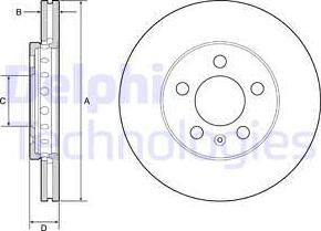 Delphi BG3208 - Тормозной диск www.autospares.lv