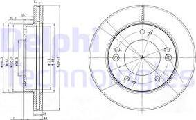 Delphi BG3226 - Bremžu diski www.autospares.lv