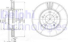 Delphi BG3792 - Bremžu diski www.autospares.lv