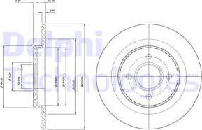 Delphi BG3743 - Bremžu diski www.autospares.lv