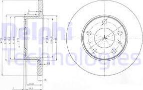 Delphi BG3751 - Bremžu diski www.autospares.lv