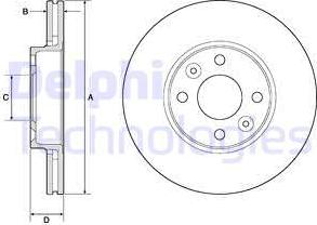 Delphi BG3762C - Bremžu diski www.autospares.lv