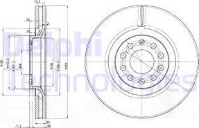 Delphi BG3714-C - Bremžu diski autospares.lv