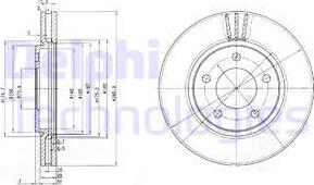 Delphi BG3715 - Bremžu diski autospares.lv