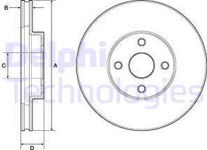 Delphi BG3780 - Bremžu diski www.autospares.lv