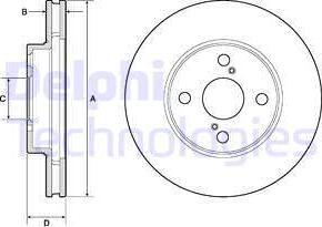 Delphi BG3734C-18B1 - Bremžu diski autospares.lv