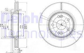 Delphi BG3733 - Bremžu diski www.autospares.lv