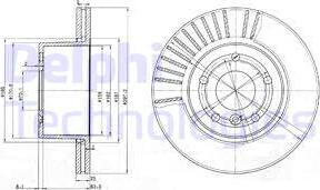 Delphi BG3737 - Тормозной диск www.autospares.lv