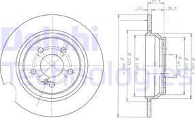 Delphi BG3725 - Bremžu diski www.autospares.lv