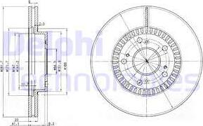 Delphi BG3720 - Bremžu diski www.autospares.lv