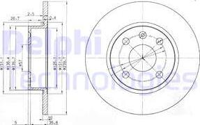 Delphi BG3771 - Brake Disc www.autospares.lv