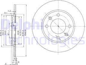 Delphi BG2445 - Bremžu diski autospares.lv