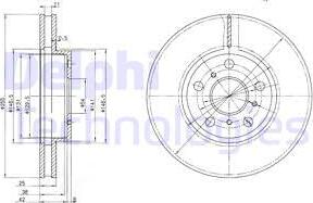 Delphi BG2450 - Bremžu diski www.autospares.lv