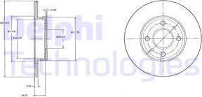 Delphi BG2458C - Bremžu diski www.autospares.lv