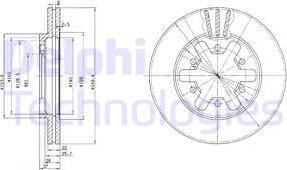 Delphi BG2457 - Bremžu diski www.autospares.lv