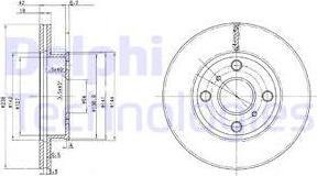 Delphi BG2424 - Bremžu diski www.autospares.lv