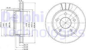 Delphi BG2472 - Bremžu diski autospares.lv