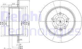 Delphi BG2594 - Bremžu diski www.autospares.lv