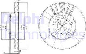 Delphi BG2596 - Bremžu diski www.autospares.lv